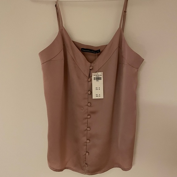 Women’s Abercrombie and Fitch silk cami tank with buttons - Picture 1 of 7